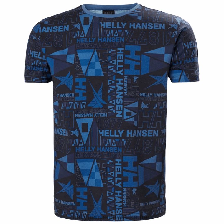 J0HV954 muška majica kratkih rukava Newport od organskog pamuka muškarci Helly-Hansen kanjon - Image 1