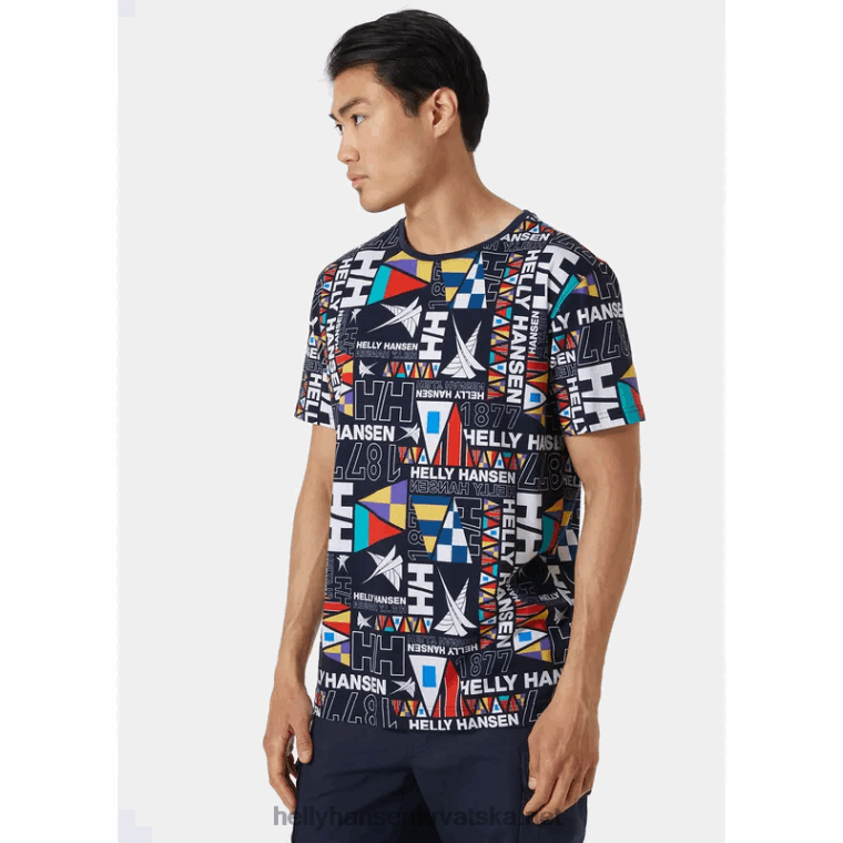 J0HV955 muška majica kratkih rukava Newport od organskog pamuka muškarci Helly-Hansen ocean burge - Image 2