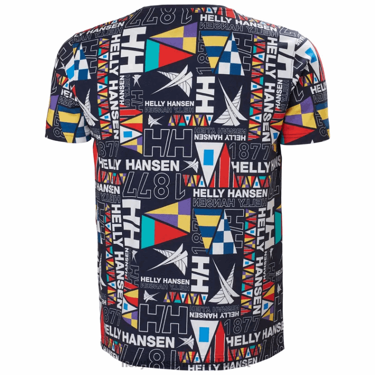 J0HV955 muška majica kratkih rukava Newport od organskog pamuka muškarci Helly-Hansen ocean burge - Image 4