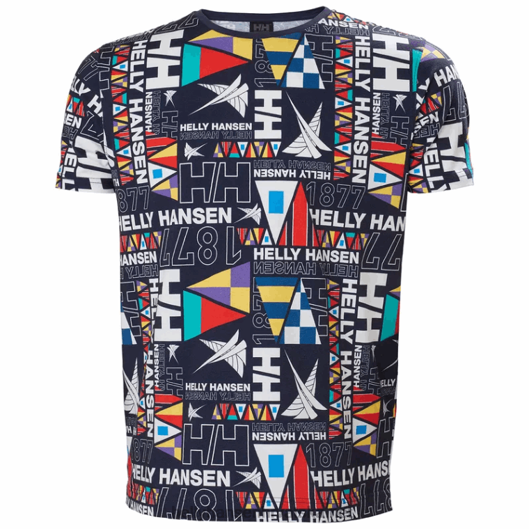 J0HV955 muška majica kratkih rukava Newport od organskog pamuka muškarci Helly-Hansen ocean burge - Image 1