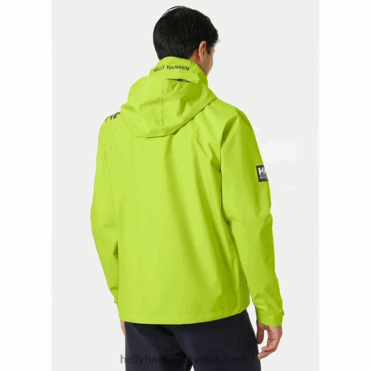 J0HV9 muška jedriličarska jakna s kapuljačom za posadu muškarci Helly-Hansen azidno vapno - Image 2