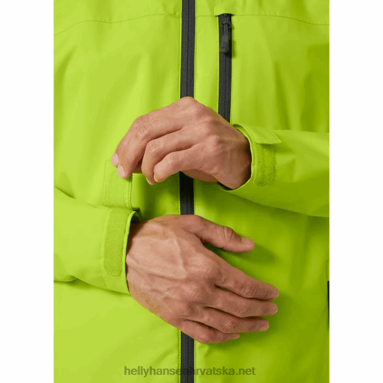 J0HV9 muška jedriličarska jakna s kapuljačom za posadu muškarci Helly-Hansen azidno vapno - Image 5