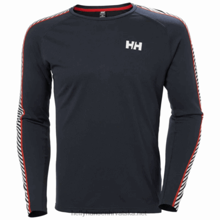 J0HV1039 muška lifa aktivna pruga temeljni sloj za posadu muškarci Helly-Hansen crno