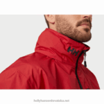 J0HV14 muška jedriličarska jakna s kapuljačom za posadu muškarci Helly-Hansen Crvena - Image 8