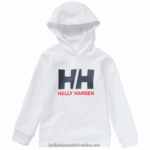 J0HV2370 dječja majica s kapuljačom s logotipom hh djeca Helly-Hansen oštro zelena