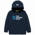 J0HV2377 ocean race majica s kapuljačom za djecu i juniore djeca Helly-Hansen sivi melang