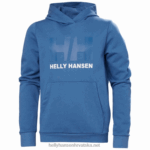 J0HV2499 majica s kapuljačom s hh logom za juniore 2.0 djeca Helly-Hansen breskva eho/oštra zelena