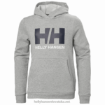J0HV2501 majica s kapuljačom s hh logom za juniore 2.0 djeca Helly-Hansen azurit/plava magla